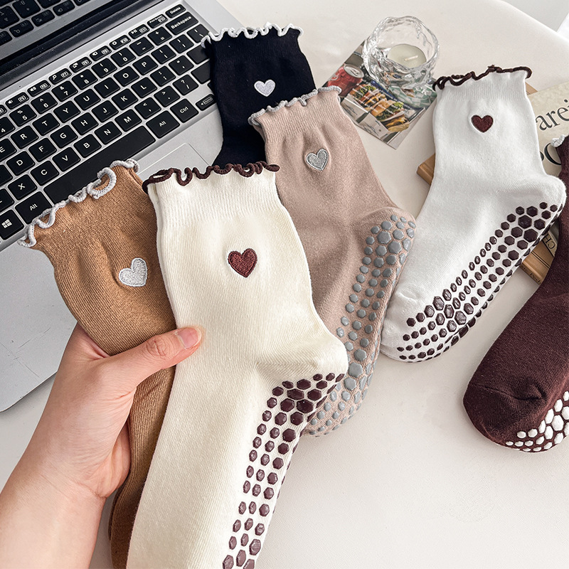 Yoga Socks Women Cotton Heart  - đánh giá và giá No Show Sock Women