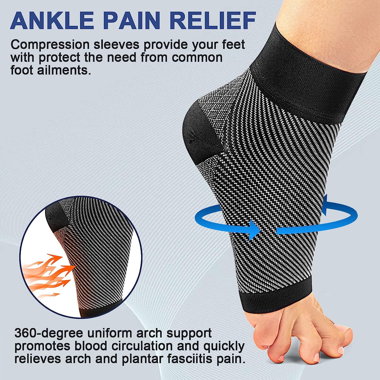 1pair Plantar Fasciitis Compre - đánh giá và giá Ankle Brace Sock