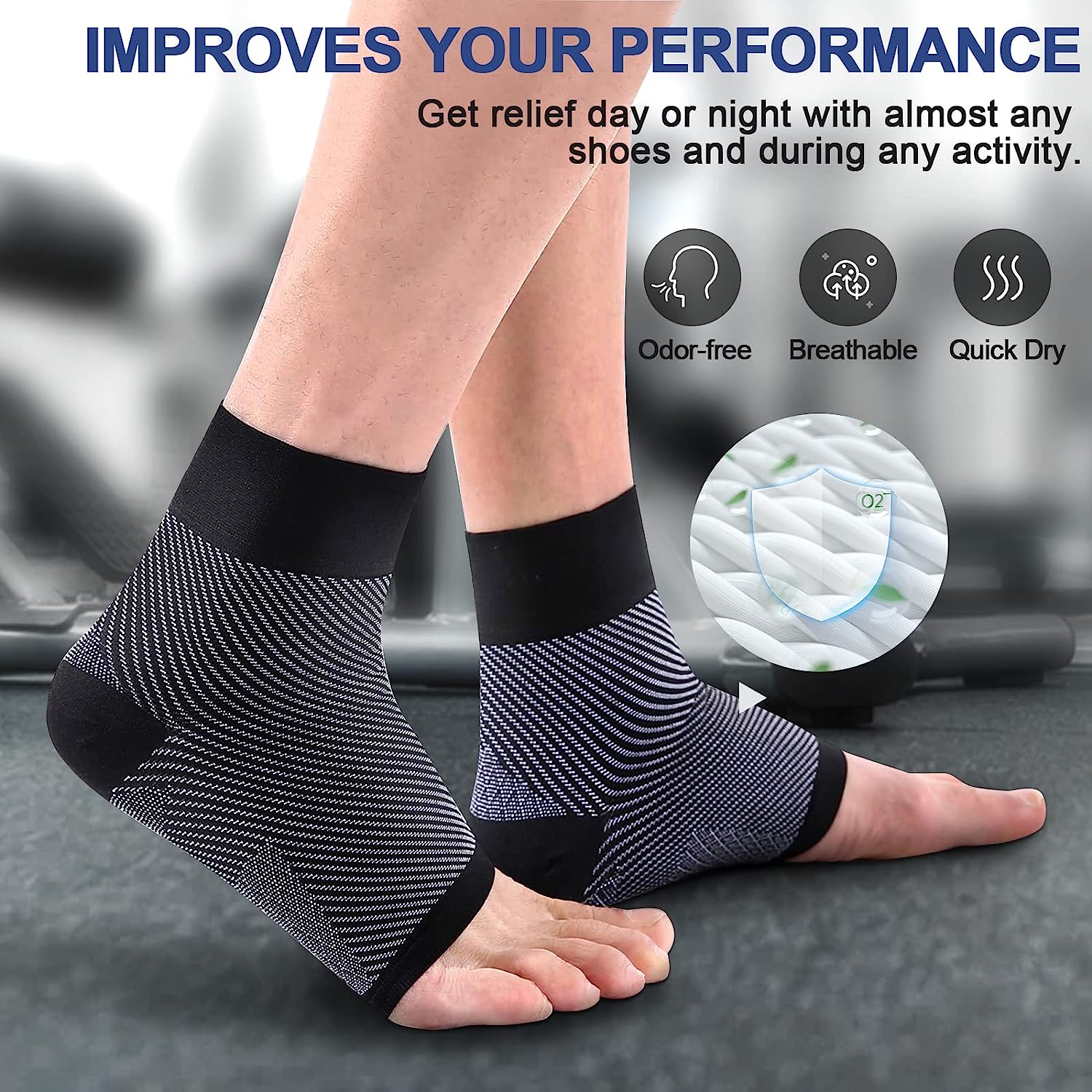 1pair Plantar Fasciitis Compre - đánh giá và giá Ankle Brace Sock