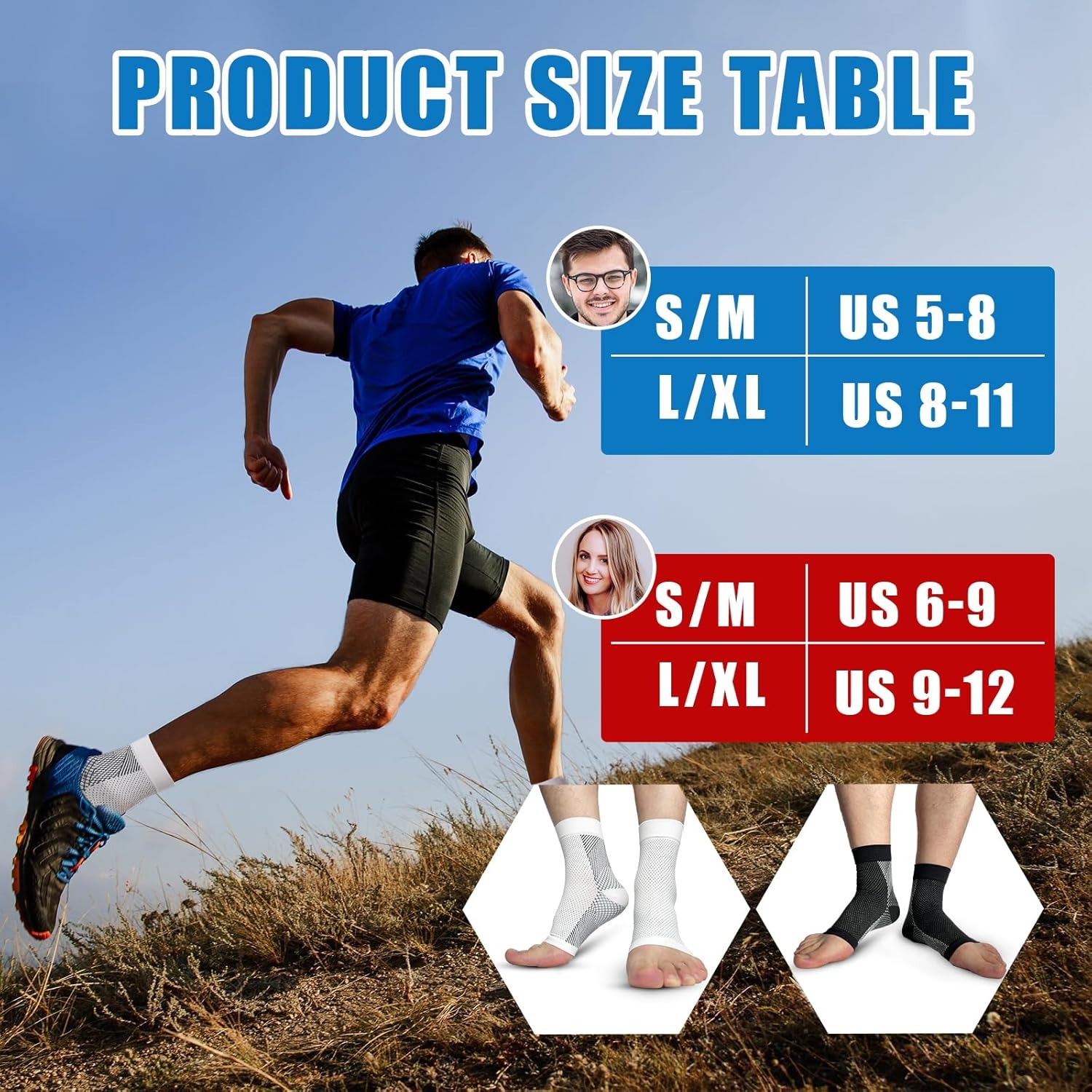 1pair Neuropathy Socks, Ankle  - đánh giá và giá Ankle Brace Sock