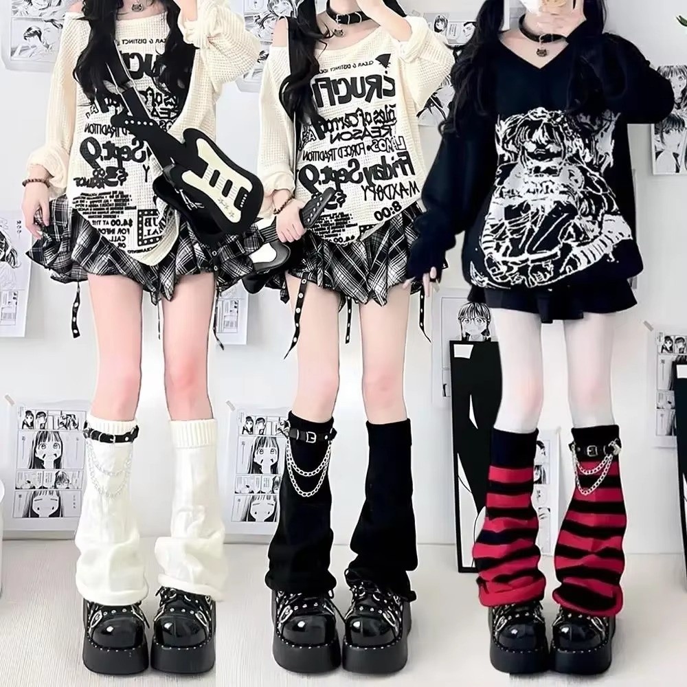 Gothic Harajuku Knit Leg Warme - đánh giá và giá Boot Sock Slouchy