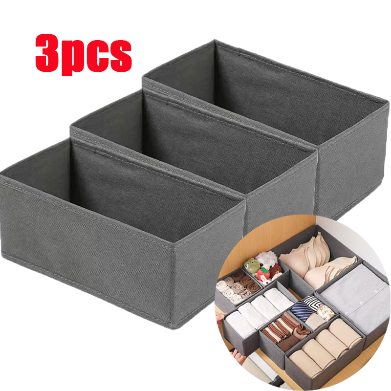 3PC Fabric Underwear Storage B - đánh giá và giá Sock Organizer Tray
