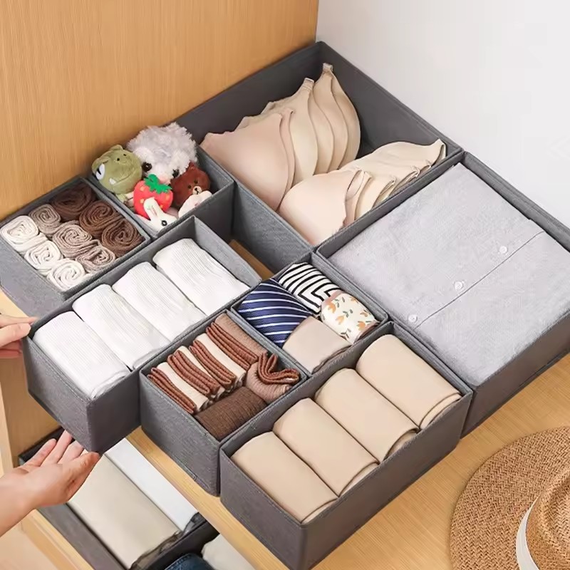 3PC Fabric Underwear Storage B - đánh giá và giá Sock Organizer Tray