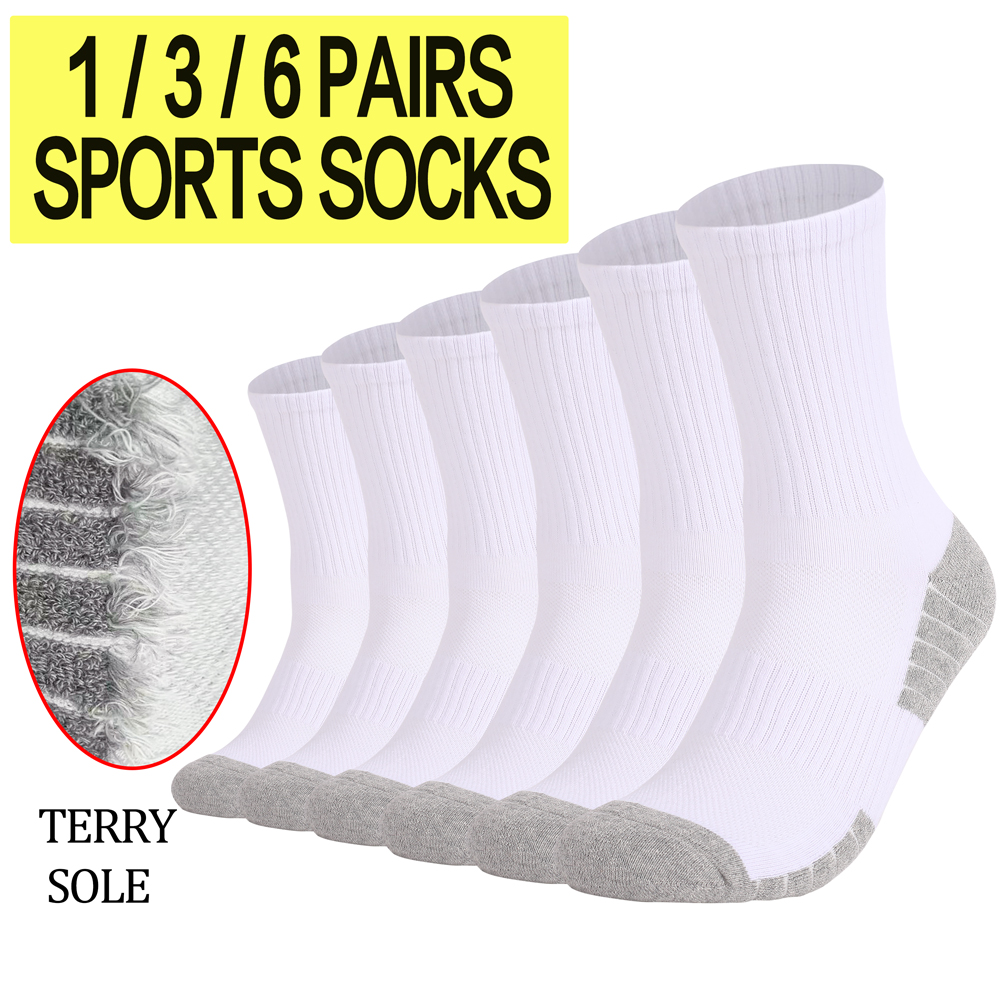 1/3/6 Pairs Thick Men Women Hi - đánh giá và giá Athletic Sock Cushion