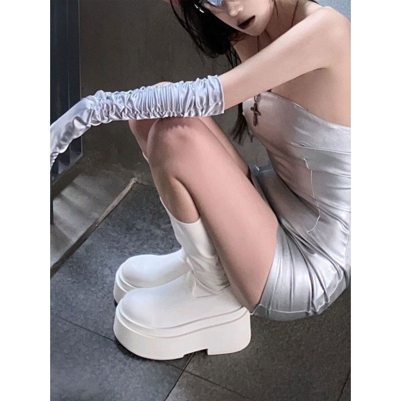 Thick soled long tube boots fo - đánh giá và giá Knee High Sock Women