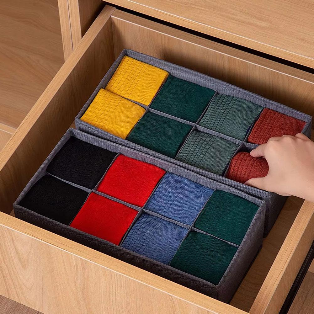 6/7/8/24 Grids Foldable Fabric - đánh giá và giá Sock Organizer Tray
